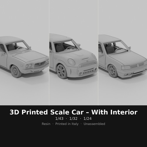 Printed scale car - scale, –